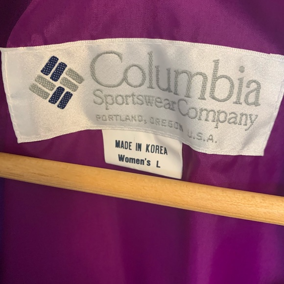 Vintage Columbia Ski Jacket Teal and Purple Size Large - Picture 3 of 15